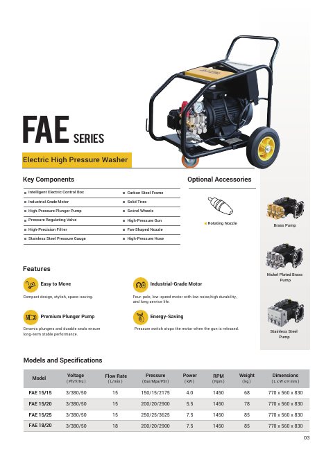 FAE Series datasheet